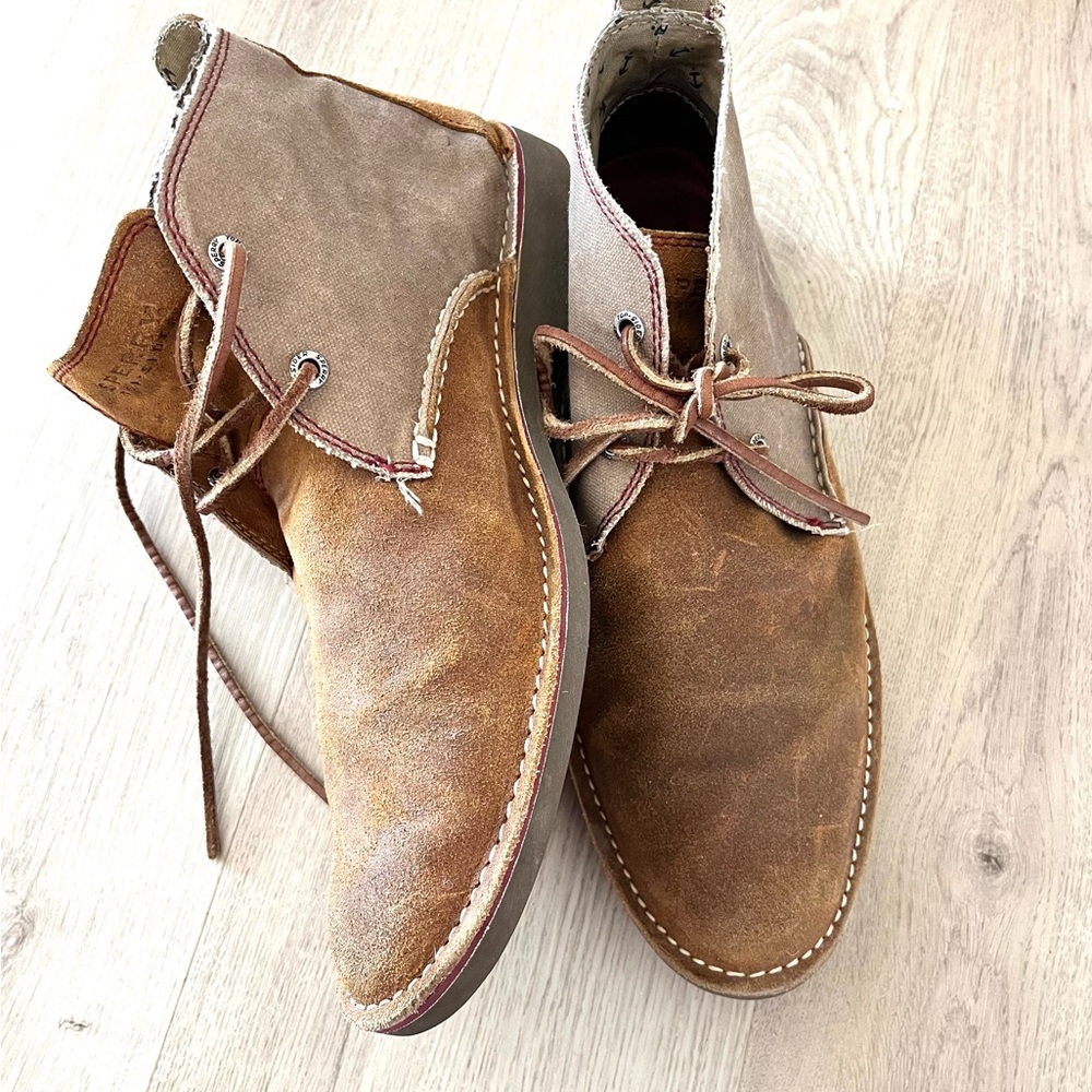 Sperry Top-sider Brown Suede Ankle Boots, Sz 9M